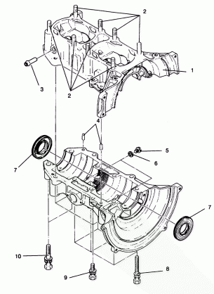 CRANKCASE ASSEMBLY SPORT 0940443 and SPORT SKS 0940243 (4925052505032A)