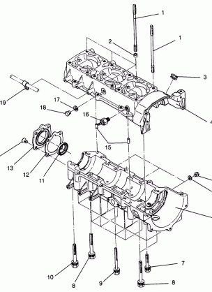 CRANKCASE ASSEMBLY RXL 0940768 and RXL TOURING 0940869 (4925062506040A)