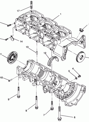 CRANKCASE ASSEMBLY Storm 0940782 and Storm SKS 0940582 (4925032503031A)