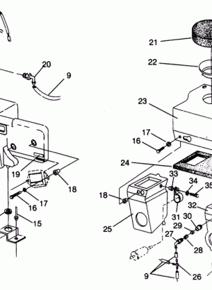 OIL TANK  /  AIR BOX ASSEMBLY Storm 0940782 and Storm SKS 0940582 (4925032503027A)