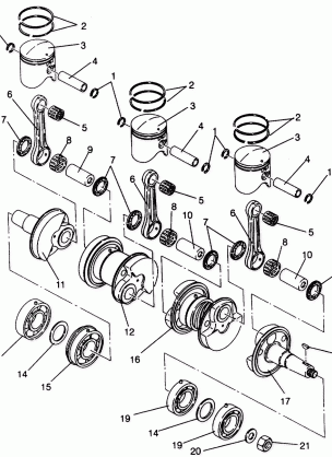 PISTON and CRANKSHAFT Storm 0940782 and Storm SKS 0940582 (4925032503033A)