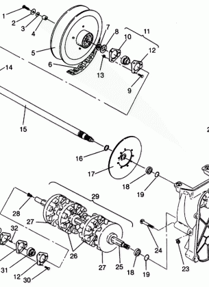 DRIVE TRAIN ASSEMBLY Storm 0940782 and Storm SKS 0940582 (4925032503017A)