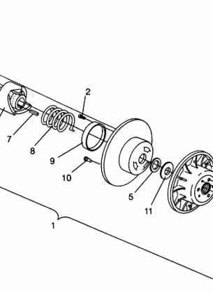 DRIVEN CLUTCH ASSEMBLY Storm 0940782 and Storm SKS 0940582 (4925032503024A)