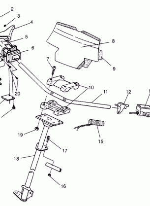 STEERING - HANDLEBAR ASSEMBLY Storm 0940782 and Storm SKS 0940582 (4925032503B003)