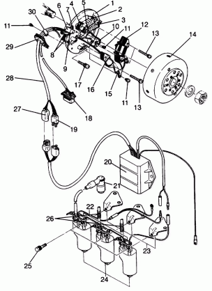 MAGNETO ASSEMBLY Storm 0940782 and Storm SKS 0940582 (4925032503037A)