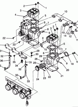 CYLINDER ASSEMBLY RXL 0940768 and RXL TOURING 0940869 (4925062506041A)