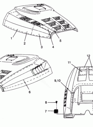 HOOD - FOAM / FOIL RXL 0940768 and RXL TOURING 0940869 (4925062506010A)