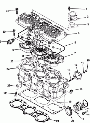 CYLINDER ASSEMBLY 600 XCR 0941667 (4927092709034A)