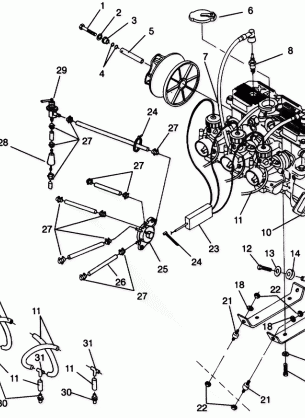 ENGINE MOUNTING 600 XCR 0941667 (4927092709025A)