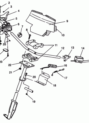 STEERING - HANDLEBAR ASSEMBLY 600 XCR 0941667 (4927092709015A)