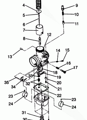 CARBURETOR ASSEMBLY 600 XCR 0941667 (4927092709037A)