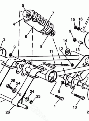 FRONT TORQUE ARM ASSEMBLY 600 XCR 0941667 (4927092709021A)