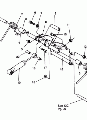 REAR TORQUE ARM ASSEMBLY WIDETRAK LX 0942064 (49250425040022)