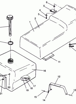 SEAT and GAS TANK ASSEMBLY WIDETRAK LX 0942064 (49250425040002)