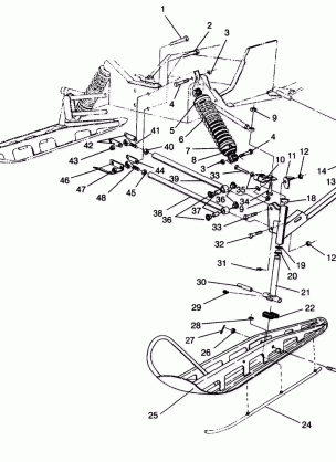 FRONT SUSPENSION and SKI WIDETRAK LX 0942064 (49250425040011)