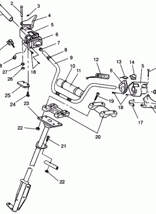 STEERING - HANDLEBAR ASSEMBLY WIDETRAK LX 0942064 (49250425040013)