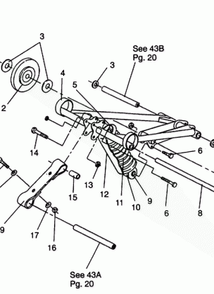 FRONT TORQUE ARM ASSEMBLY WIDETRAK LX 0942064 (49250425040021)