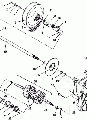 DRIVE TRAIN ASSEMBLY 500 EFI 0942774 and EFI SKS 0942574 (4924982498017A)