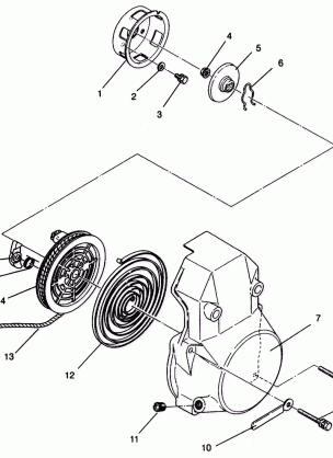 RECOIL STARTER ASSEMBLY 500 EFI 0942774 and EFI SKS 0942574 (4924982498039A)