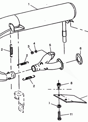 EXHAUST SYSTEM 500 EFI 0942774 and EFI SKS 0942574 (4924982498028A)