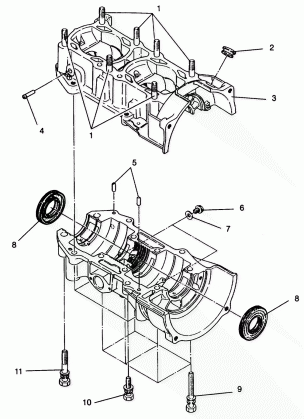 CRANKCASE ASSEMBLY 440 0942760 and 440 SKS 0942560 (4925072507030A)