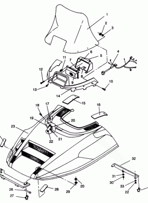 HOOD ASSEMBLY LITE 0943433STARLITE 0943427 and  LITE DELUXE 0943431 (4924992499005A)