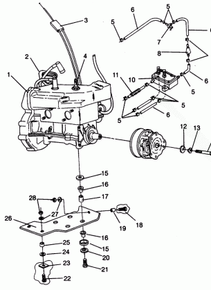 ENGINE MOUNTING LITE 0943433 and  LITE DELUXE 0943431 (4924992499025A)