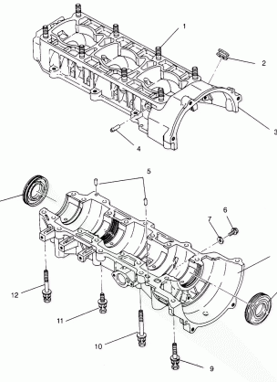 CRANKCASE ASSEMBLY XLT Special (Xtra) 0946767 (4927112711031A)