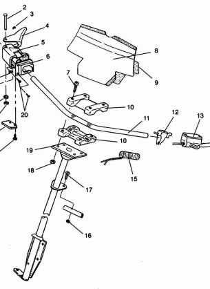 STEERING - HANDLEBAR ASSEMBLY SPORT 0940443 and SPORT SKS 0940243 (4925052505013A)