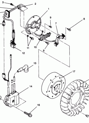 MAGNETO ASSEMBLY SPORT 0940443 and SPORT SKS 0940243 (4925052505038A)