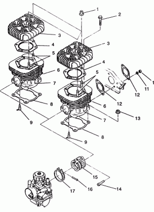 CYLINDER ASSEMBLY SPORT SKS E940243 (49273627360028)