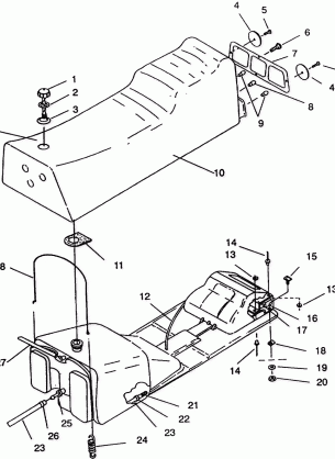 SEAT and GAS TANK ASSEMBLY SPORT SKS E940243 (49273627360003)