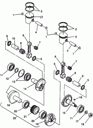 PISTON and CRANKSHAFT TRAIL DELUXE E940262 (49273827380030)