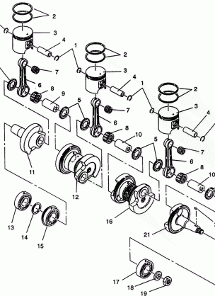 PISTON and CRANKSHAFT XLT E940767  XLT SP E940667 &  XLT SKS E940567 (49274227420035)