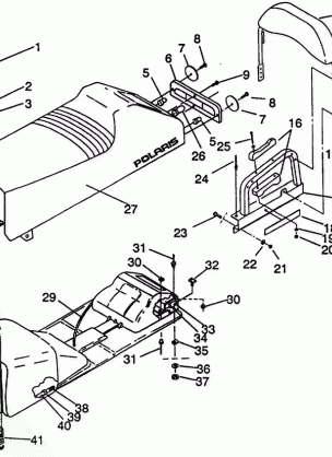 SEAT and GAS TANK ASSEMBLY XLT E940767  XLT SP E940667 &  XLT SKS E940567 (49274227420002)