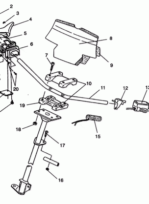 STEERING - HANDLEBAR ASSEMBLY Storm E940782 and Storm SKS E940582 (49274427440017)