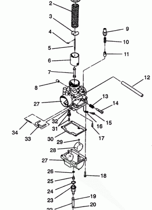 CARBURETOR ASSEMBLY XLT E940767  XLT SP E940667 &  XLT SKS E940567 (49274227420036)