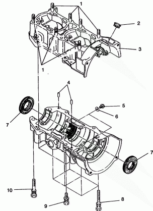 CRANKCASE ASSEMBLY 500 EFI 0942774 and  EFI SKS 0942574 (49274127410033)