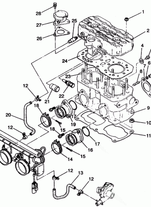 CYLINDER ASSEMBLY 500 EFI 0942774 and  EFI SKS 0942574 (49274127410034)