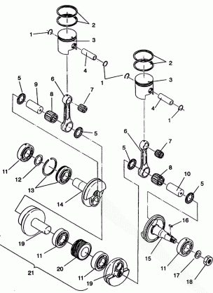 PISTON and CRANKSHAFT 500 EFI 0942774 and   EFI SKS 0942574 (49274127410036)