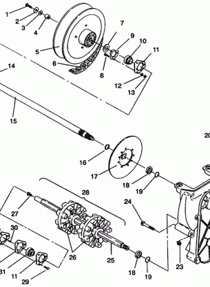 DRIVE TRAIN ASSEMBLY 500 EFI E942774 and  EFI SKS E942574 (49274127410019)
