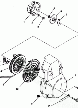 RECOIL STARTER ASSEMBLY 500 EFI 0942774 and  EFI SKS 0942574 (49274127410041)