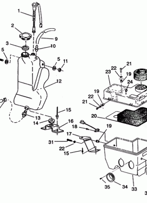 OIL TANK / AIR BOX ASSEMBLY 500 EFI 0942774 and  EFI SKS 0942574 (49274127410031)