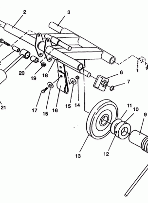 REAR TORQUE ARM ASSEMBLY 500 EFI 0942774 and  EFI SKS 0942574 (49274127410026)