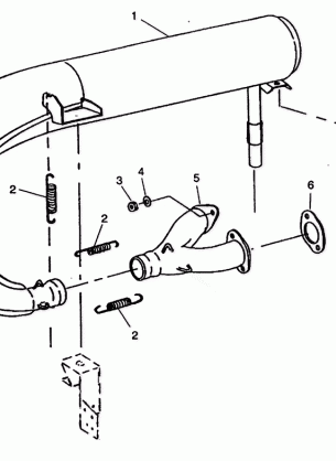 EXHAUST SYSTEM 500 EFI 0942774 and  EFl SKS 0942574 (49274127410030)