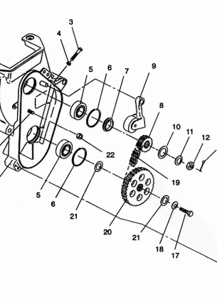 CHAINCASE ASSEMBLY 500 EFI E942774 and  EFI SKS E942574 (49274127410018)