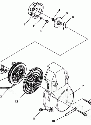 RECOIL STARTER ASSEMBLY CLASSIC E942865 and  CLASSIC TOURING E942875 (49274027400049)