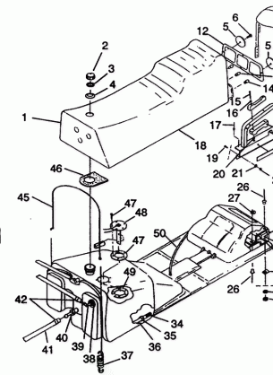 SEAT and GAS TANK ASSEMBLY CLASSIC TOURING 0942875 (49274027400006)