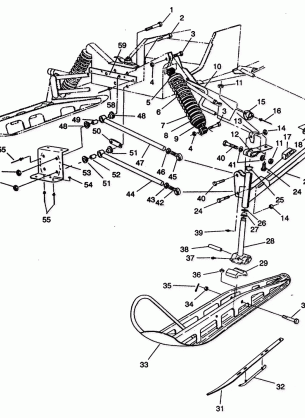 FRONT SUSPENSION and SKI CLASSIC E942865 and  CLASSIC TOURING E942875 (49274027400013)