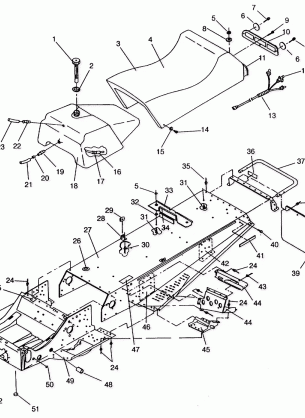 TUNNEL and SEAT ASSEMBLY LITE E943433 (49273427340001)